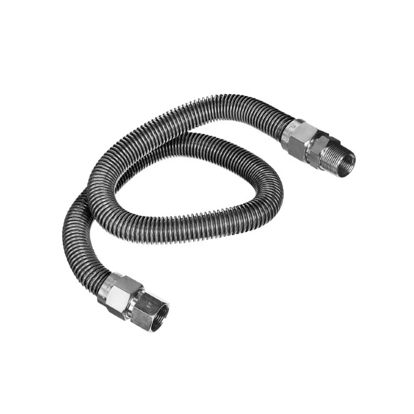 Flextron Gas Line Hose 1/2'' O.D. x 48'' Length 1/2" FIP x MIP Fittings, Stainless Steel Flexible Connector FTGC-SS38-48C - main